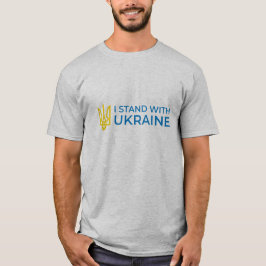 Camiseta Ucraniano Tryzub (Trident) Eu Defendo A Ucrânia