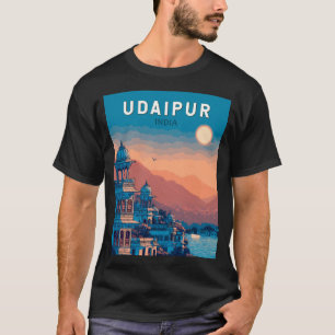 Camiseta Udaipur India Illustra Viagem Art Vintage