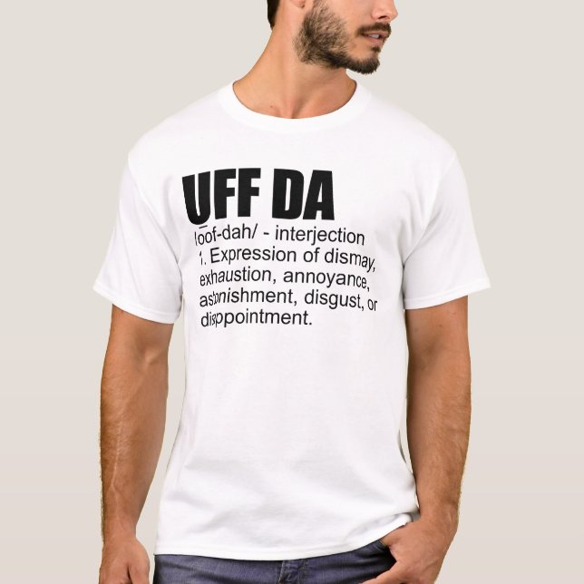 Camiseta Uff Da Definição Norueguês Viking Escandinavo (Frente)