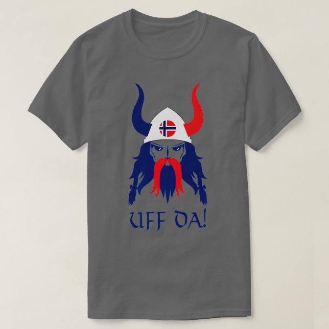 Camiseta Uff Da Norueguesa Nórdica Viking Escandinava Norue (Frente do Design)