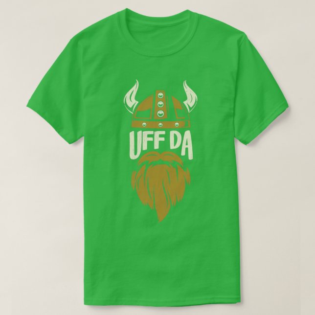 Camiseta Uff Da Viking Helmet and Beard Classic TSirt (Frente do Design)