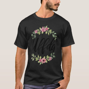 Camiseta Uffda Floral Norueguês Patrimônio