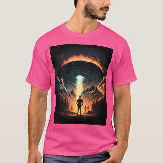 Camiseta Ufo Abdução de Alienígena Retro Sci Fi Shirt Flyin