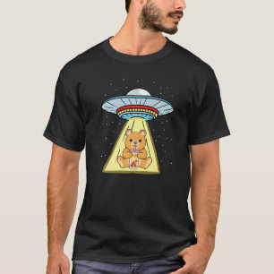 Camiseta Ufo Abdução De Bebendo De Urso Chá