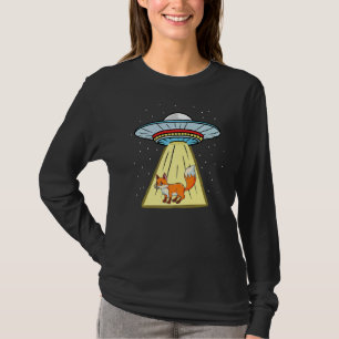 Camiseta Ufo Abdução Floresta De Raposa Animal 1