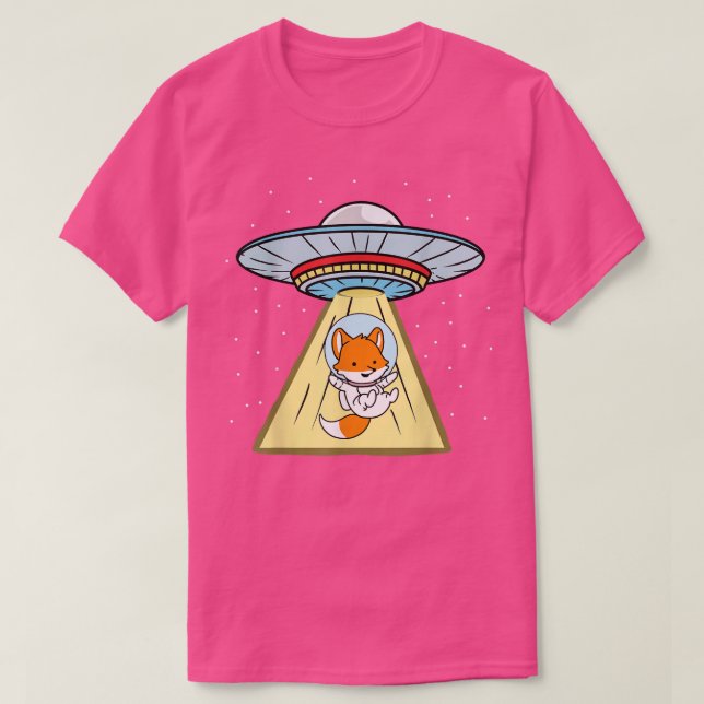 Camiseta Ufo Abdução Fox Astronauta T-Shirt (Frente do Design)