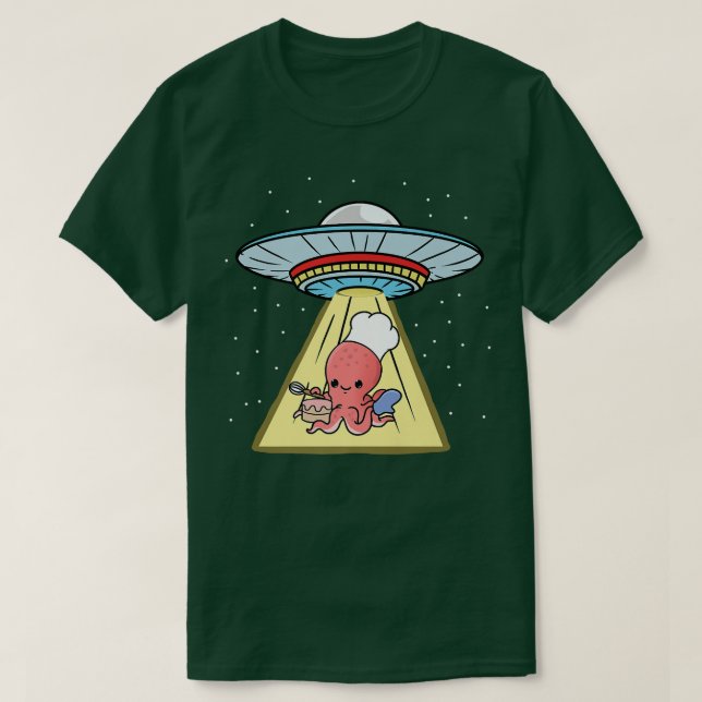 Camiseta Ufo Abdução Octopus Baking (Frente do Design)