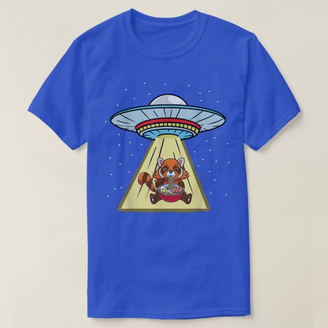 Camiseta Ufo Abdução Red Panda Ramen Noodles 1573 (Frente do Design)