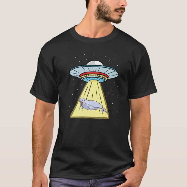 Camiseta Ufo Abduction Beluga Whale (Frente)