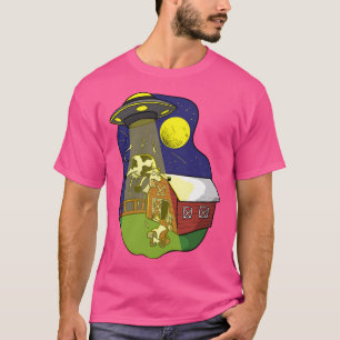 Camiseta Ufo Abduzindo Vaca