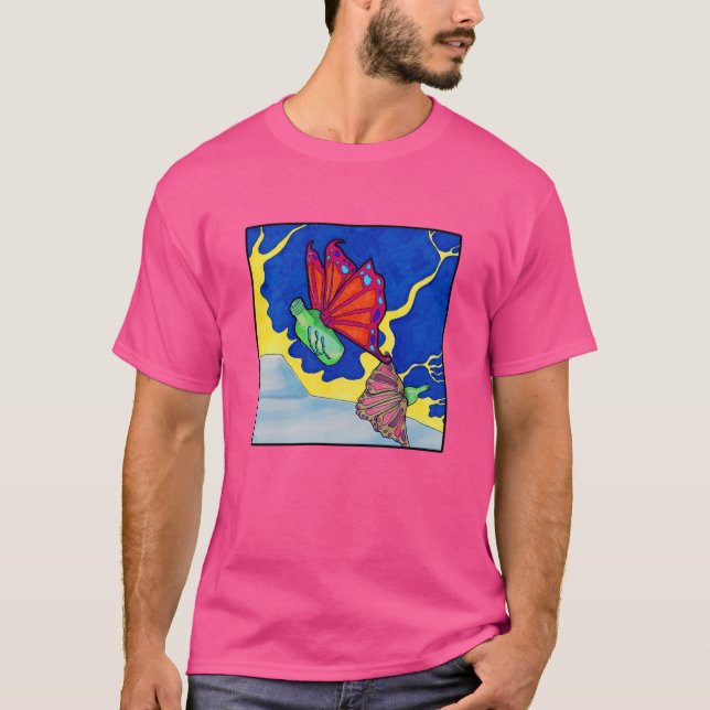 Camiseta UFO and Bottleflies are moving between dimensions (Frente)