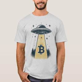Camiseta UFO Bitcoin - Criptomoeda Excêntrica e Divertida