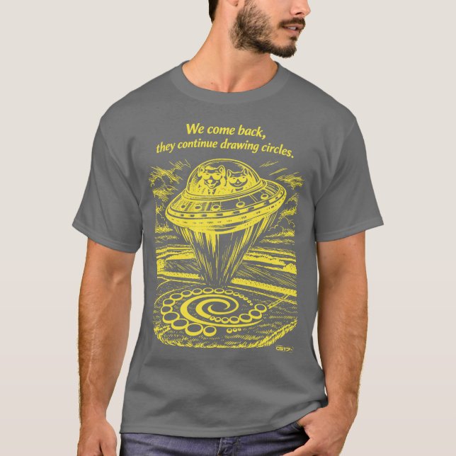 CAMISETA UFO CROP CIRCLES  (Frente)