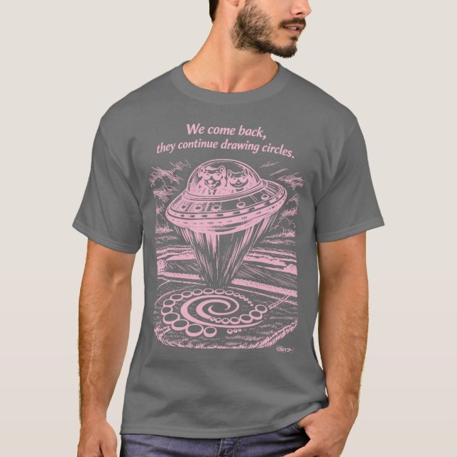 CAMISETA UFO CROP CIRCLES  (Frente)