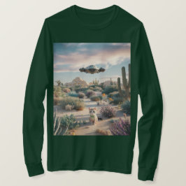 Camiseta UFO Desert Cactos Flores T-Shirt