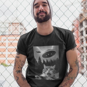 Camiseta UFO Drone Funny Cat Selfie