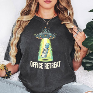 Camiseta Ufo Engraçado Seqüestra o Bebedouro do Escritório