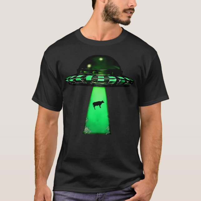 Camiseta Ufo Flying Saucer Beamed (Frente)