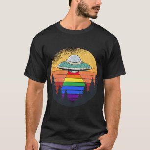 Camiseta Ufo Flying Saucers LGBT gay e orgulho lésbico LGBT