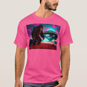Camiseta Ufo Gota Bigfoot - Arte Criptid Retroativa