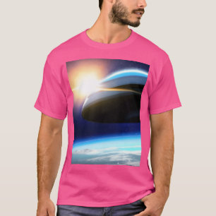 Camiseta Ufo Na Arte Do Conceito Do Sunrise