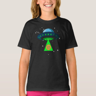 Camiseta UFO Pizza Pegar T-Shirt