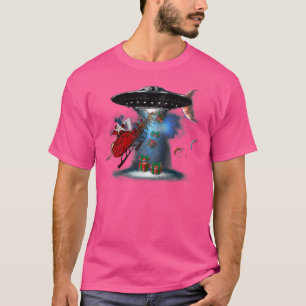 Camiseta Ufo Rapta Papais noeis Para Aliens Sci Fi Crentes 