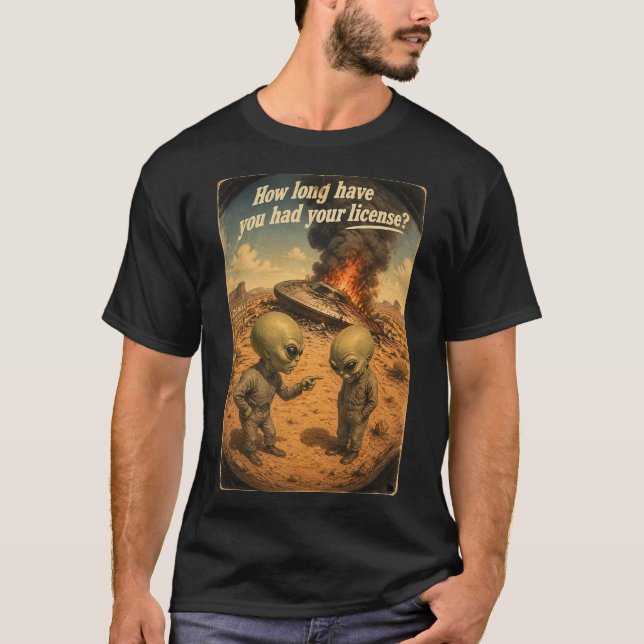 Camiseta UFO Roswell 40-50s (Frente)