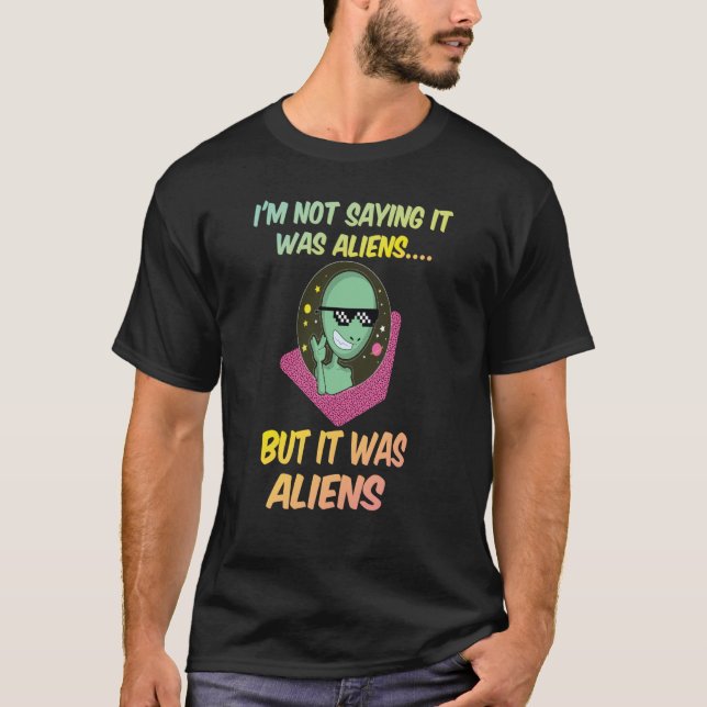 Camiseta ufo ufos alienígena universo de foguetes espaçonav (Frente)