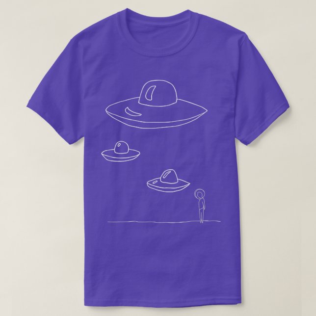 Camiseta Ufo watching space man scifi  (Frente do Design)