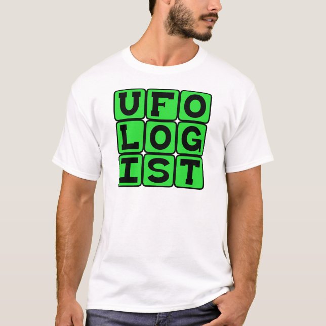 Camiseta Ufólogo, Estudo de Discos Voadores (Frente)