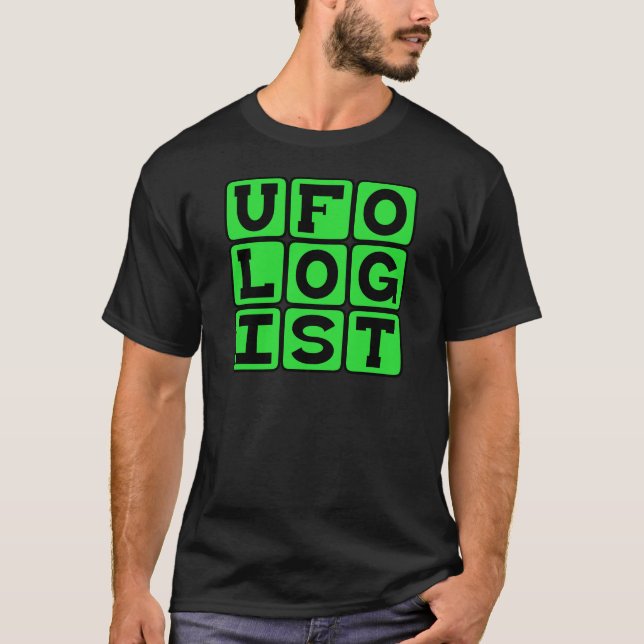 Camiseta Ufólogo, Estudo de Discos Voadores (Frente)