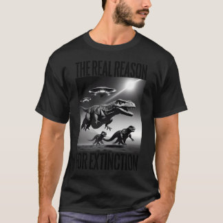 Camiseta Ufos Hunt T-Rex Dino Extinta Razões Reais