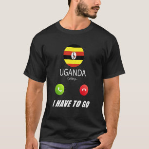 Camiseta Uganda Flag Souvenir Uganda Está Chamando