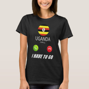 Camiseta Uganda Flag Souvenir Uganda Está Chamando