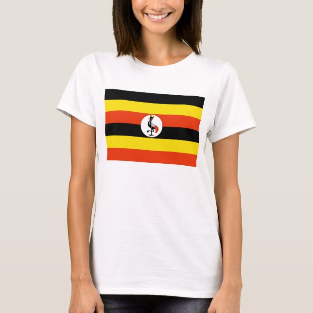 Camiseta Uganda Flag x Map T-Shirt (Frente)