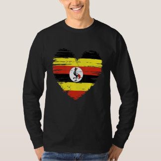 Camiseta Uganda Heart Ugandan Flag Pride Uganda