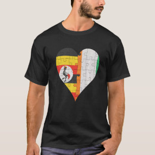 Camiseta Uganda Ivorian Flag Heart