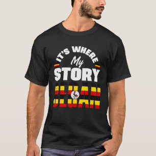 Camiseta Uganda Uganda Uganda Sinaliza Onde Minha Estória E