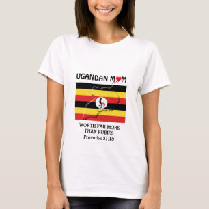 Camiseta UGANDAN MOM vale mais do que Rubies PROVERBS 31