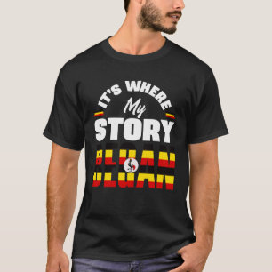 Camiseta Ugandês Uganda Bandeira Ugandesa É Onde Minha Hist
