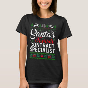 Camiseta Ugl de Natal Especialista em Contratos Favoritos p