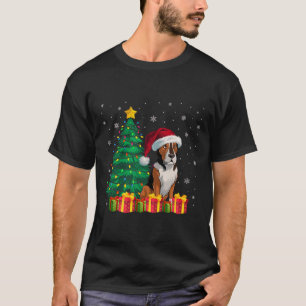 Camiseta Ugl Heeler Papai Noel Luzes de Natal Cachorro X