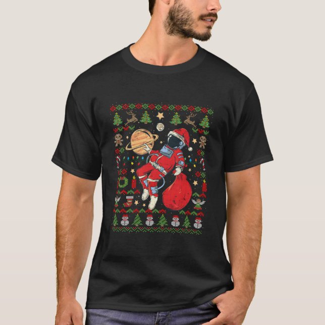 Camiseta Ugly Astronaut Santa Claus S (Frente)