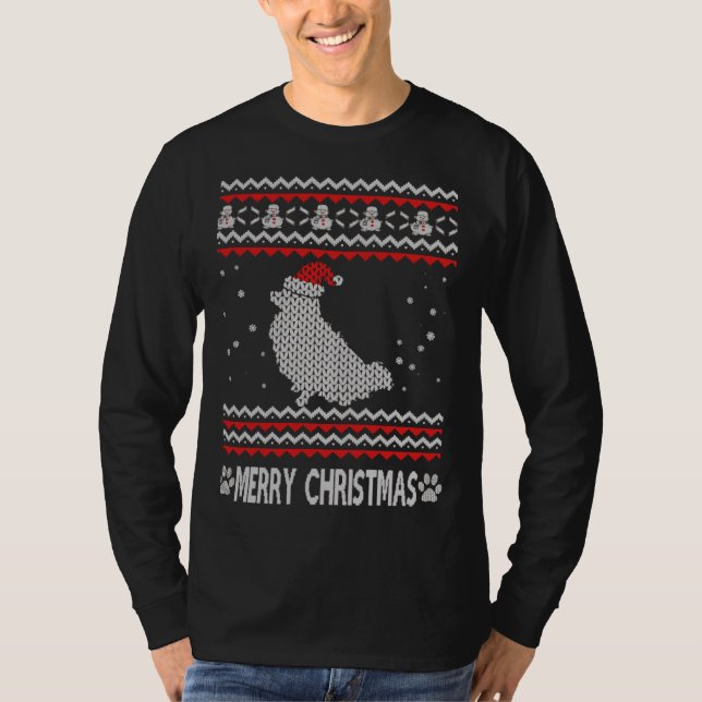 Camiseta Ugly Christmas Pomeranian (Frente)