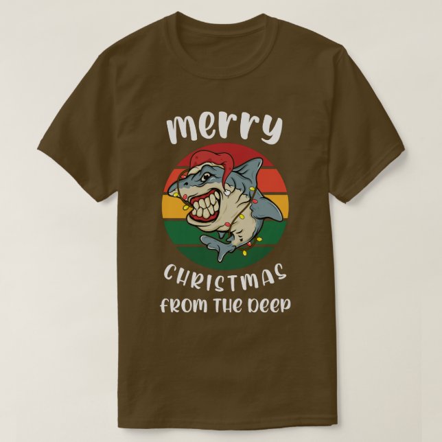 Camiseta Ugly Christmas Sweater Graphic Design For Shark Or (Frente do Design)