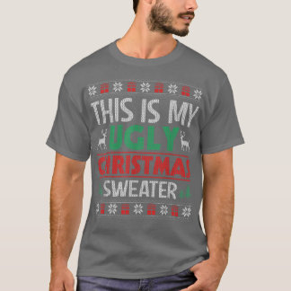 Camiseta Ugly Christmas Sweaters Christmas Santa Reindeer