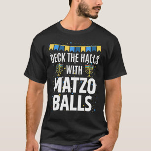 Camiseta Ugly Hanukkah Desce As Salas Com Matzo Balls Meno