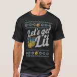 Camiseta Ugly Hanukkah Sweater Deixa Menorah Ir<br><div class="desc">Suéter Feio De Chanucá,  Deixa Menorah.</div>