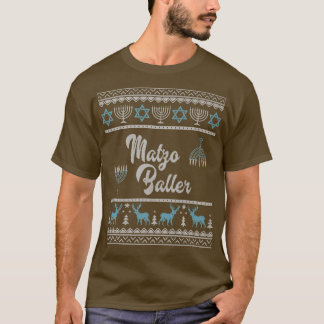 Camiseta Ugly Hanukkah Sweater Menorah Matzo Baller Jew Cha